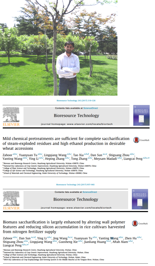 留学生Zahoor在Bioresource Technology上连续发